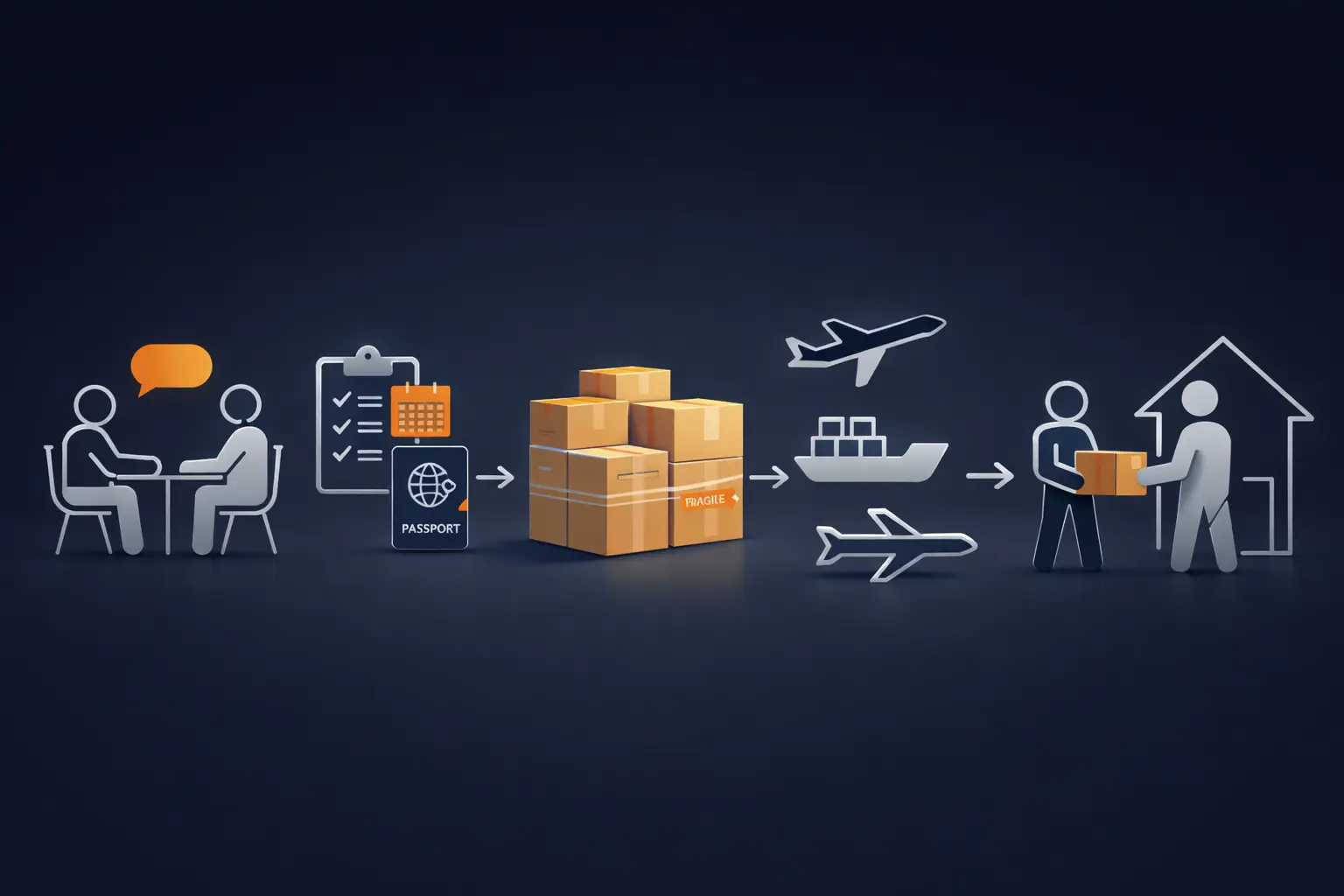 Proceso Pack And Go - Mudanza internacional paso a paso